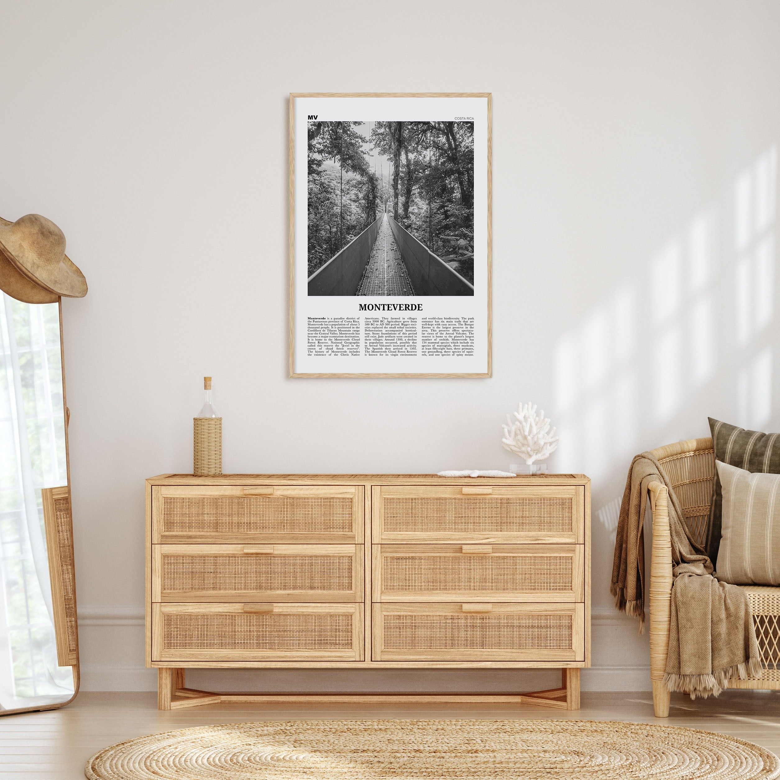 Monteverde Travel B&W Poster