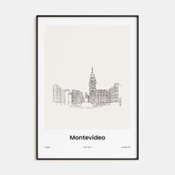 Montevideo Drawn Poster