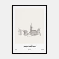 Montevideo Drawn Poster