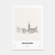 Montevideo Drawn Poster