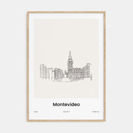 Montevideo Drawn Poster