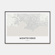 Montevideo Map Landscape Poster