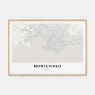 Montevideo Map Landscape Poster