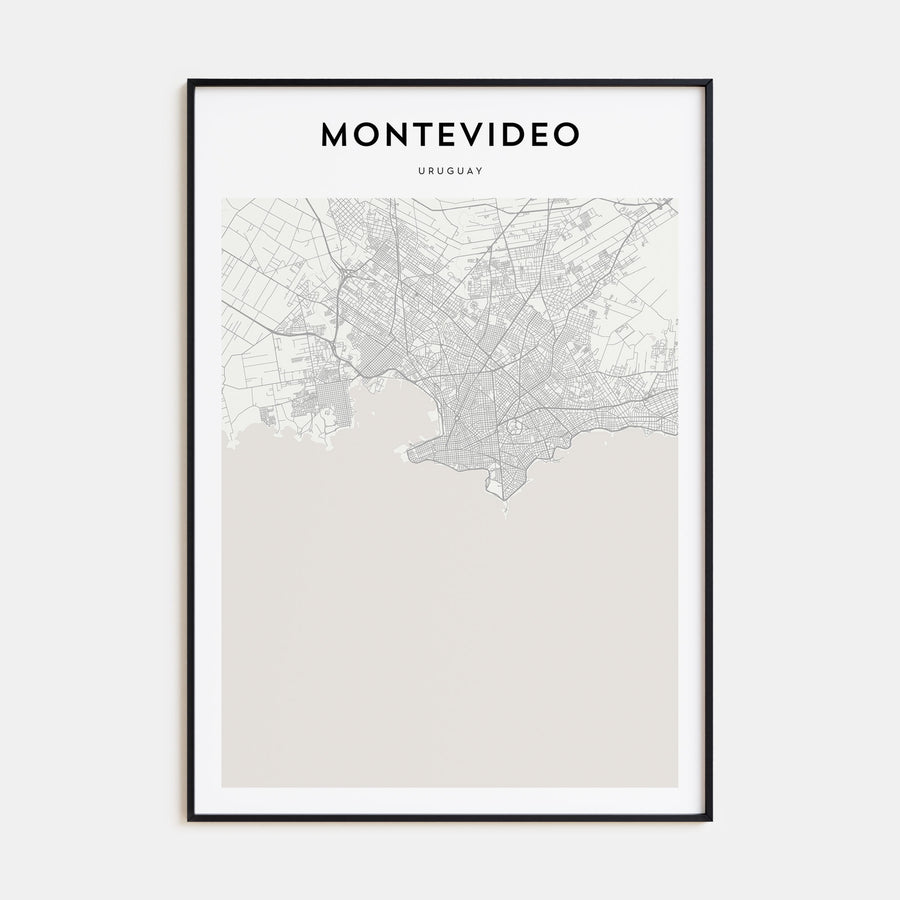 Montevideo Map Portrait Poster