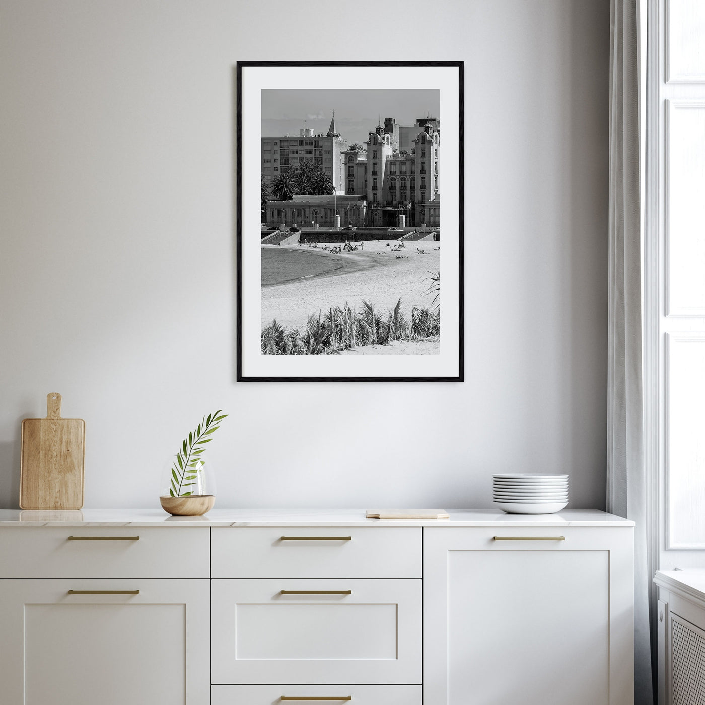 Montevideo Photo B&W Poster