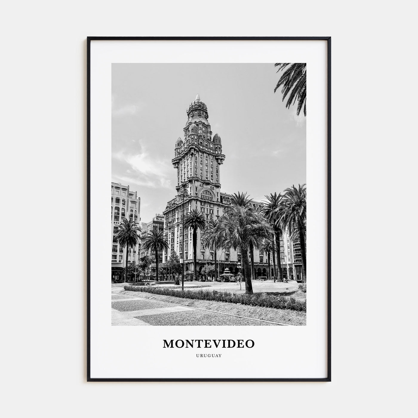 Montevideo Portrait B&W Poster