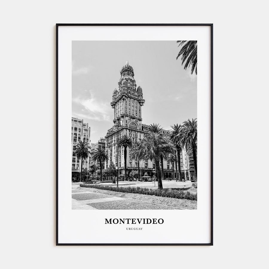 Montevideo Portrait B&W Poster