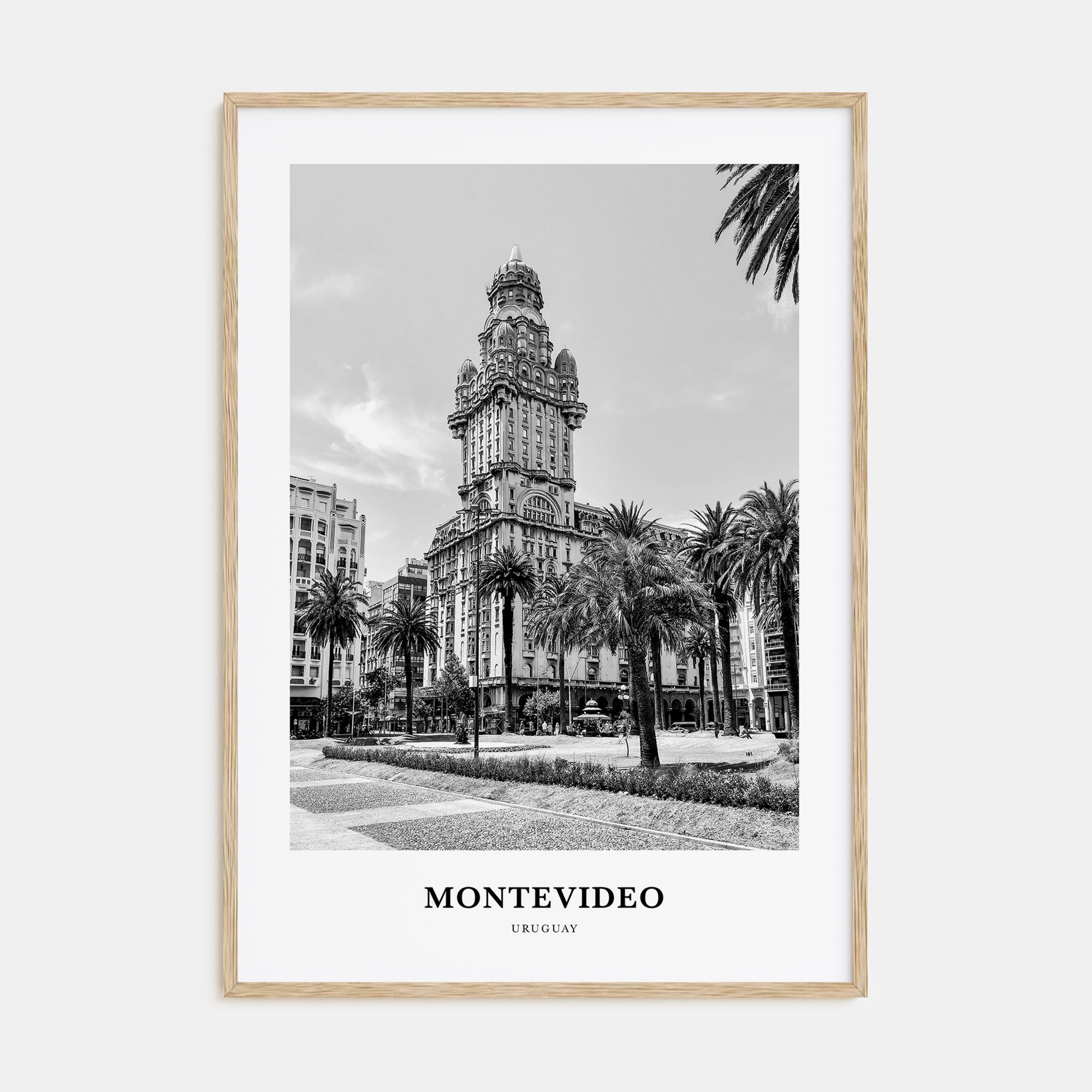 Montevideo Portrait B&W Poster