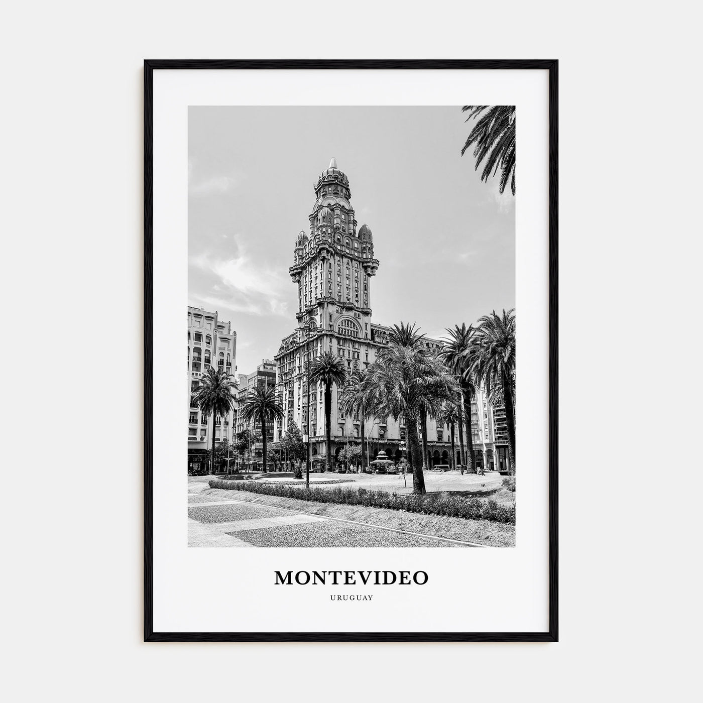 Montevideo Portrait B&W Poster