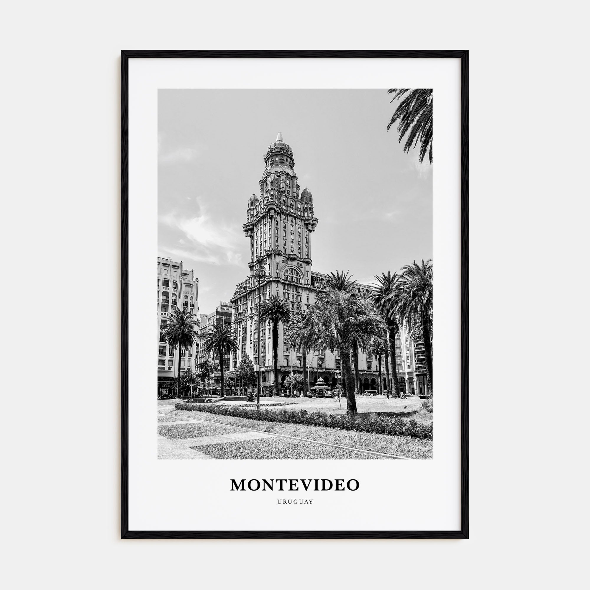 Montevideo Portrait B&W Poster