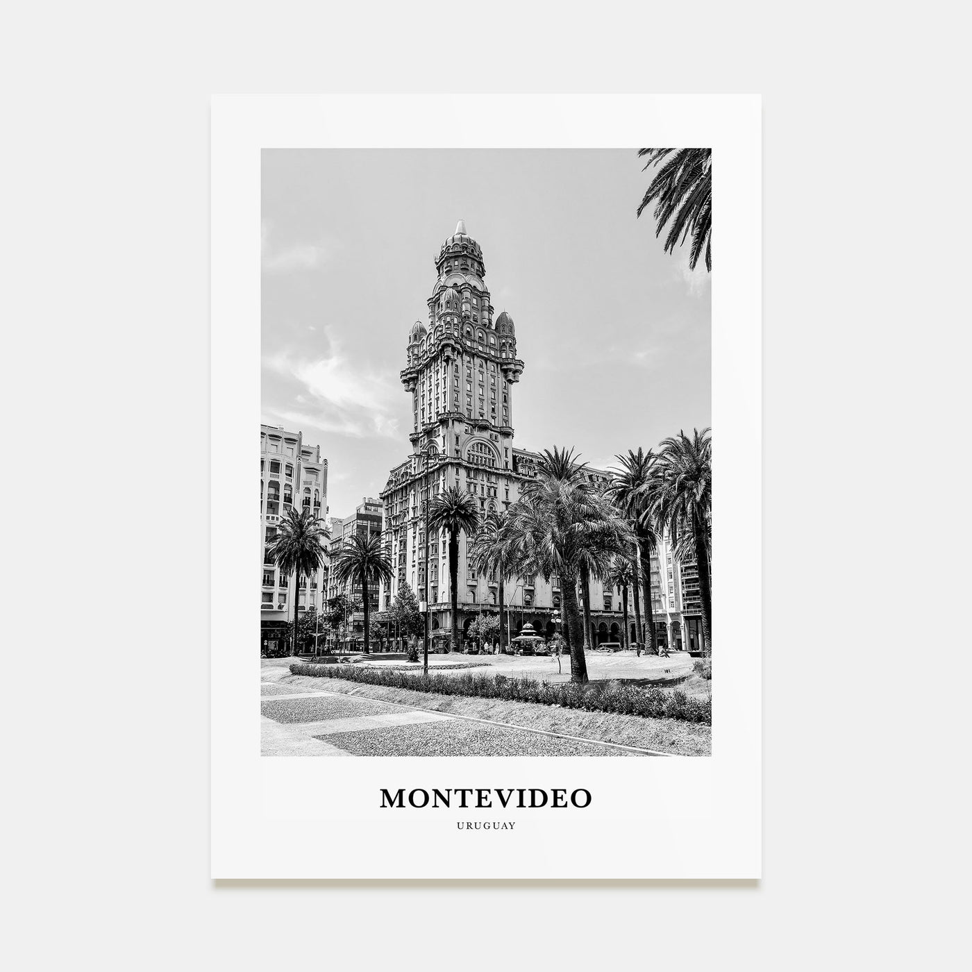 Montevideo Portrait B&W Poster