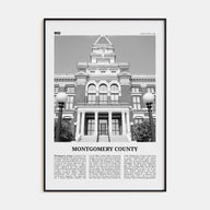 Montgomery County Travel B&W Poster