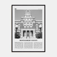 Montgomery County Travel B&W Poster