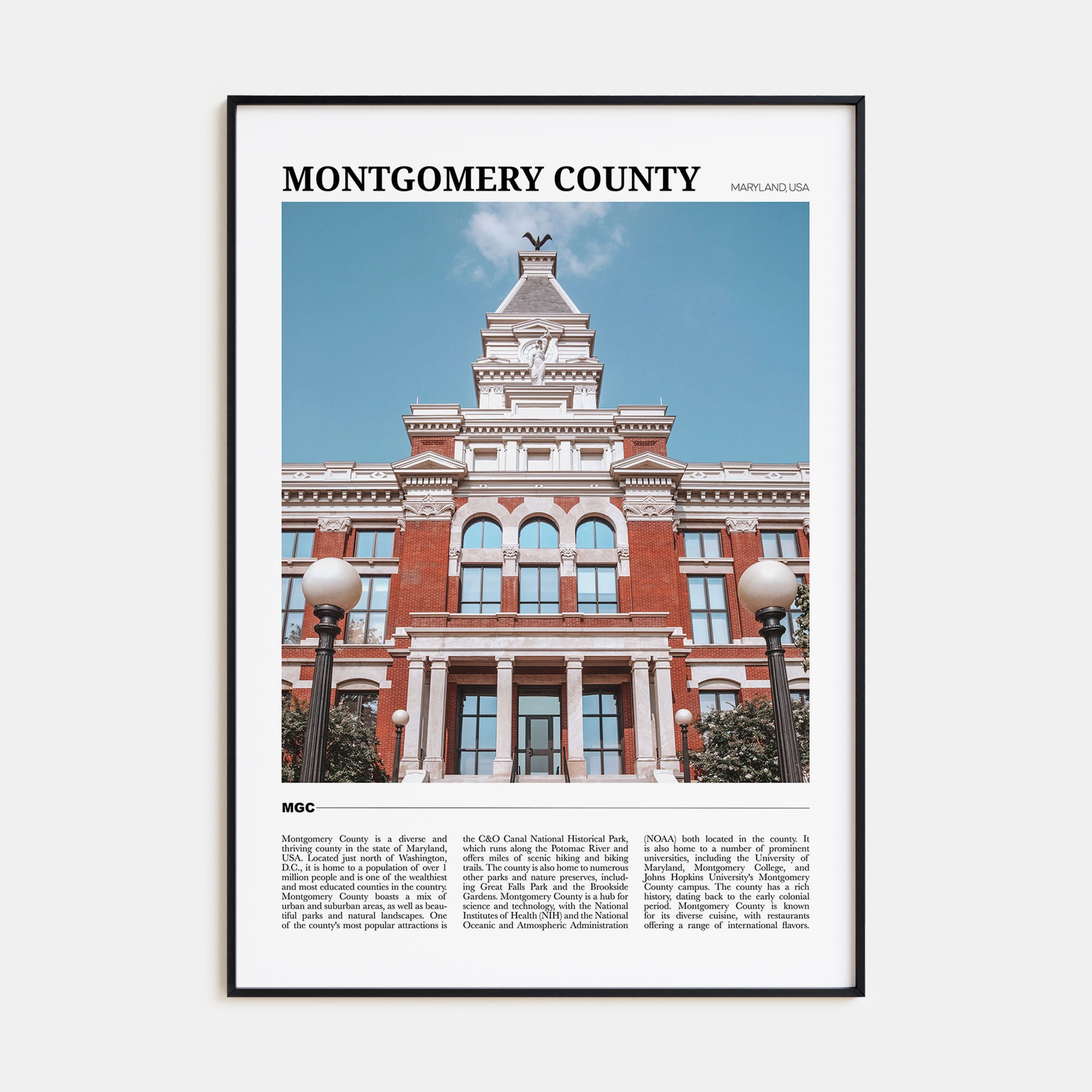 Montgomery County Travel Color Poster