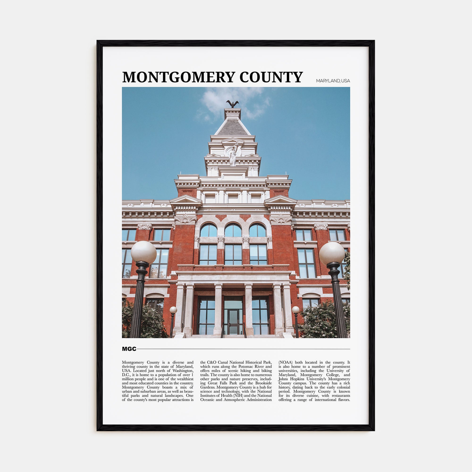 Montgomery County Travel Color Poster