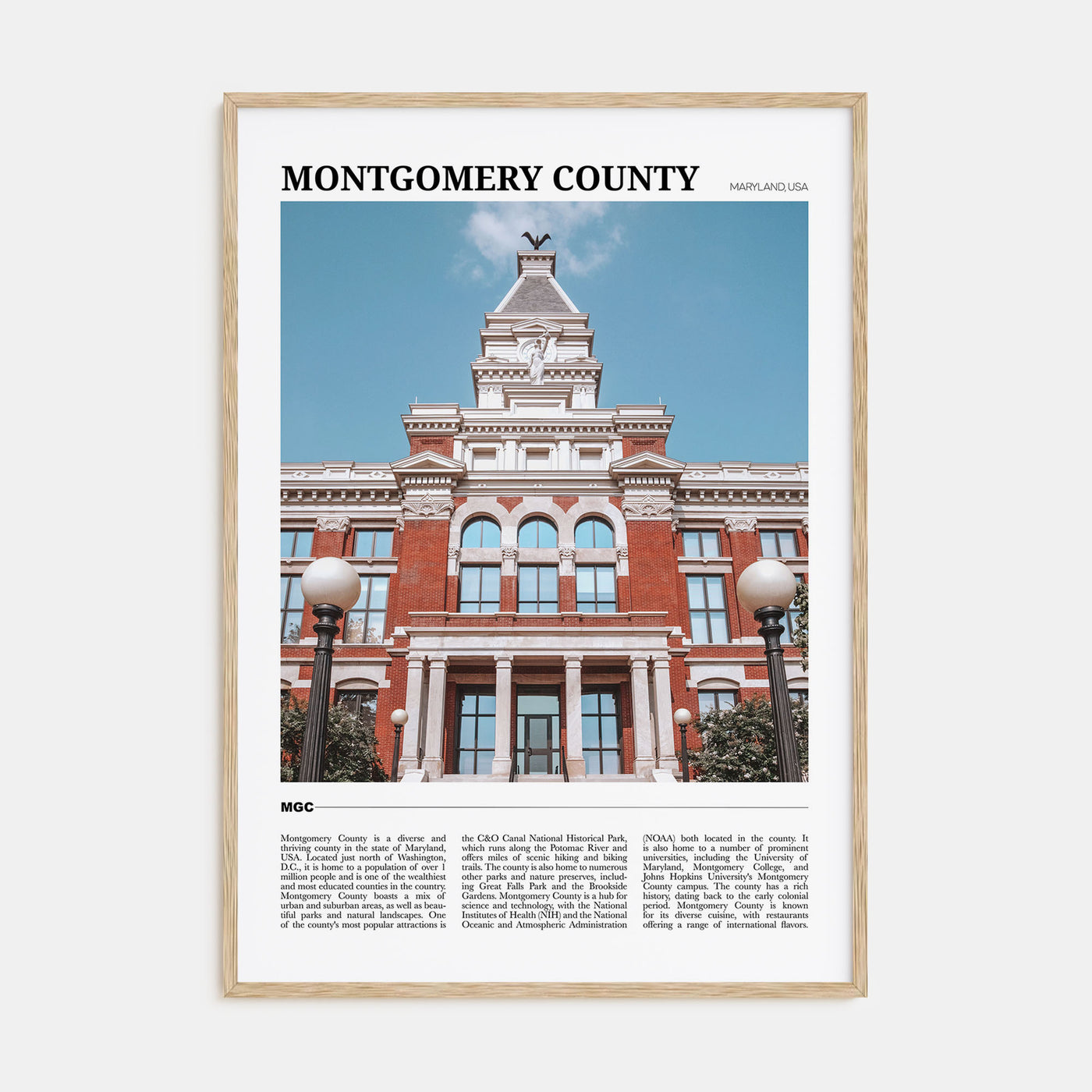 Montgomery County Travel Color Poster