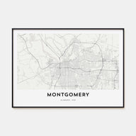 Montgomery Map Landscape Poster