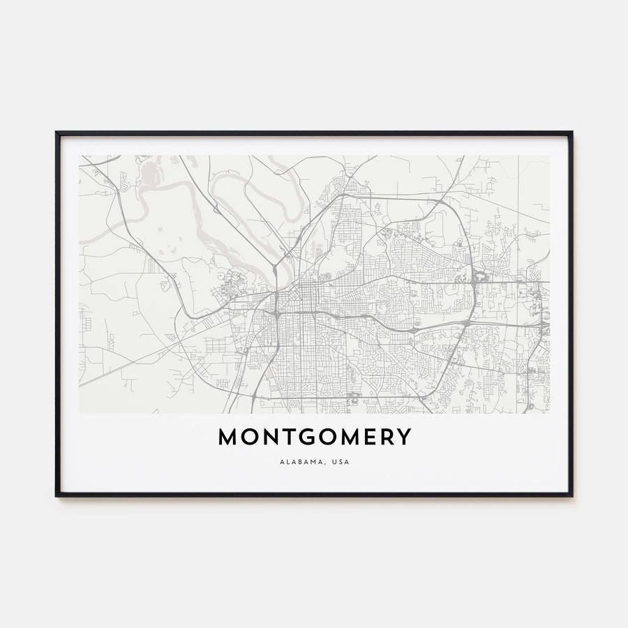 Montgomery Map Landscape Poster