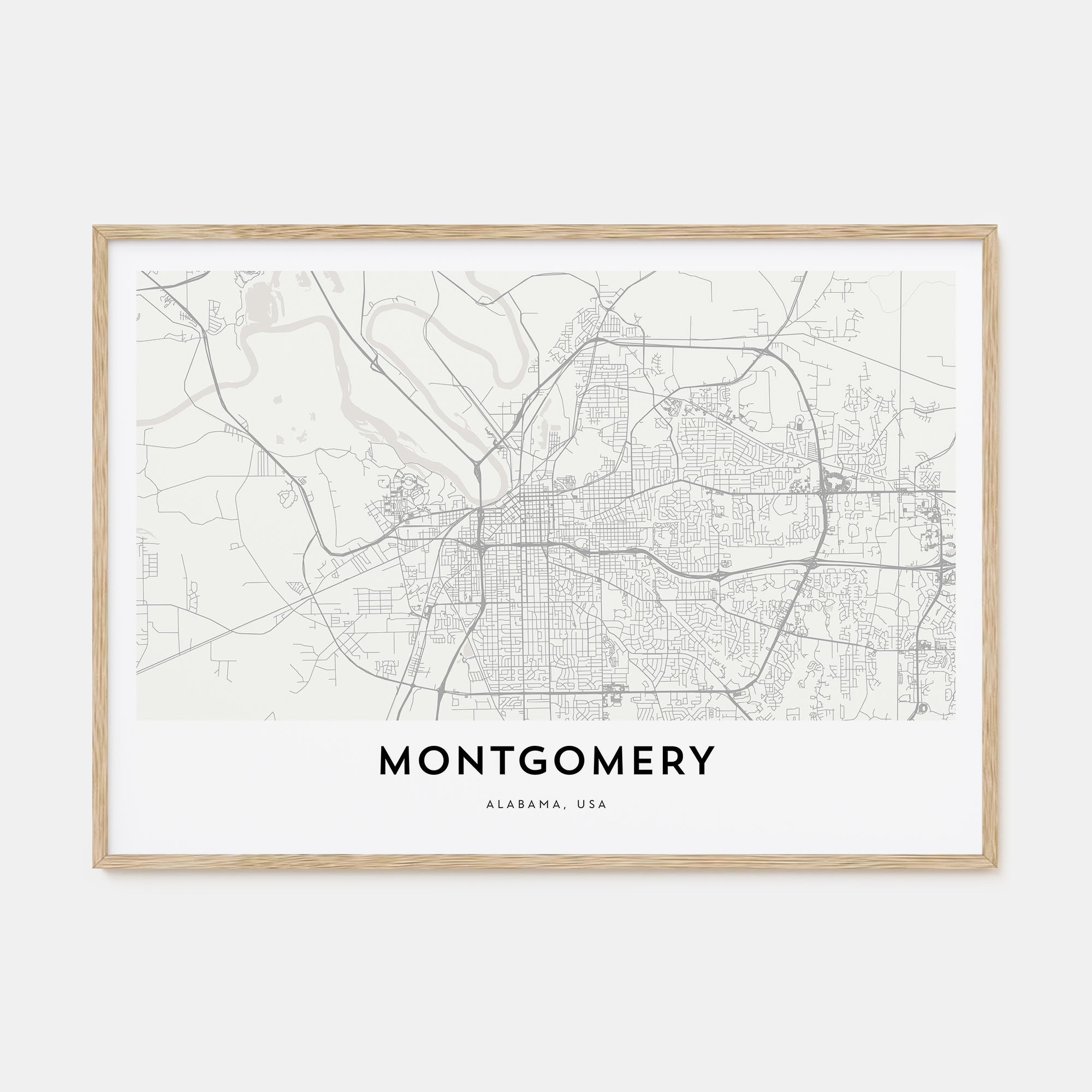 Montgomery Map Landscape Poster