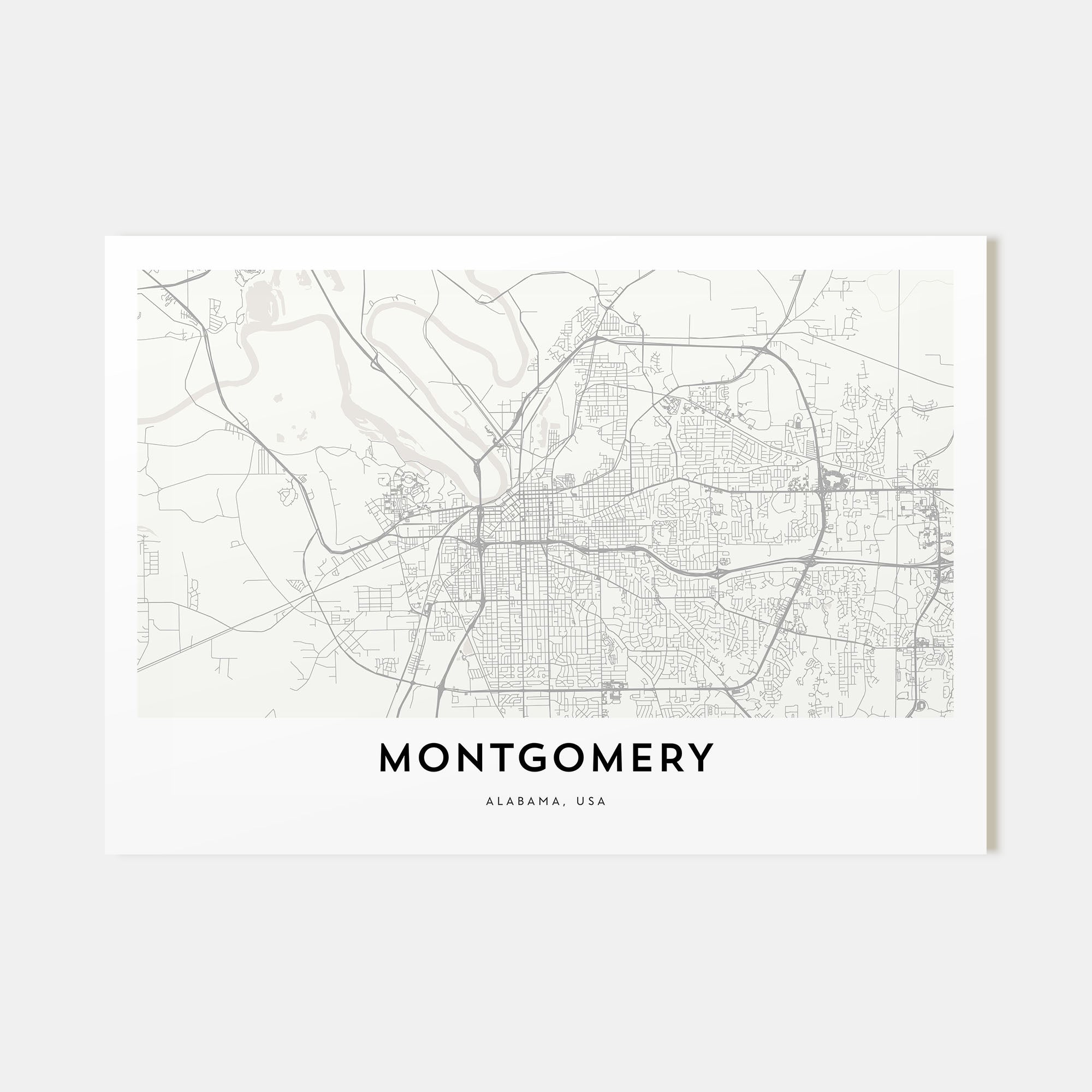 Montgomery Map Landscape Poster