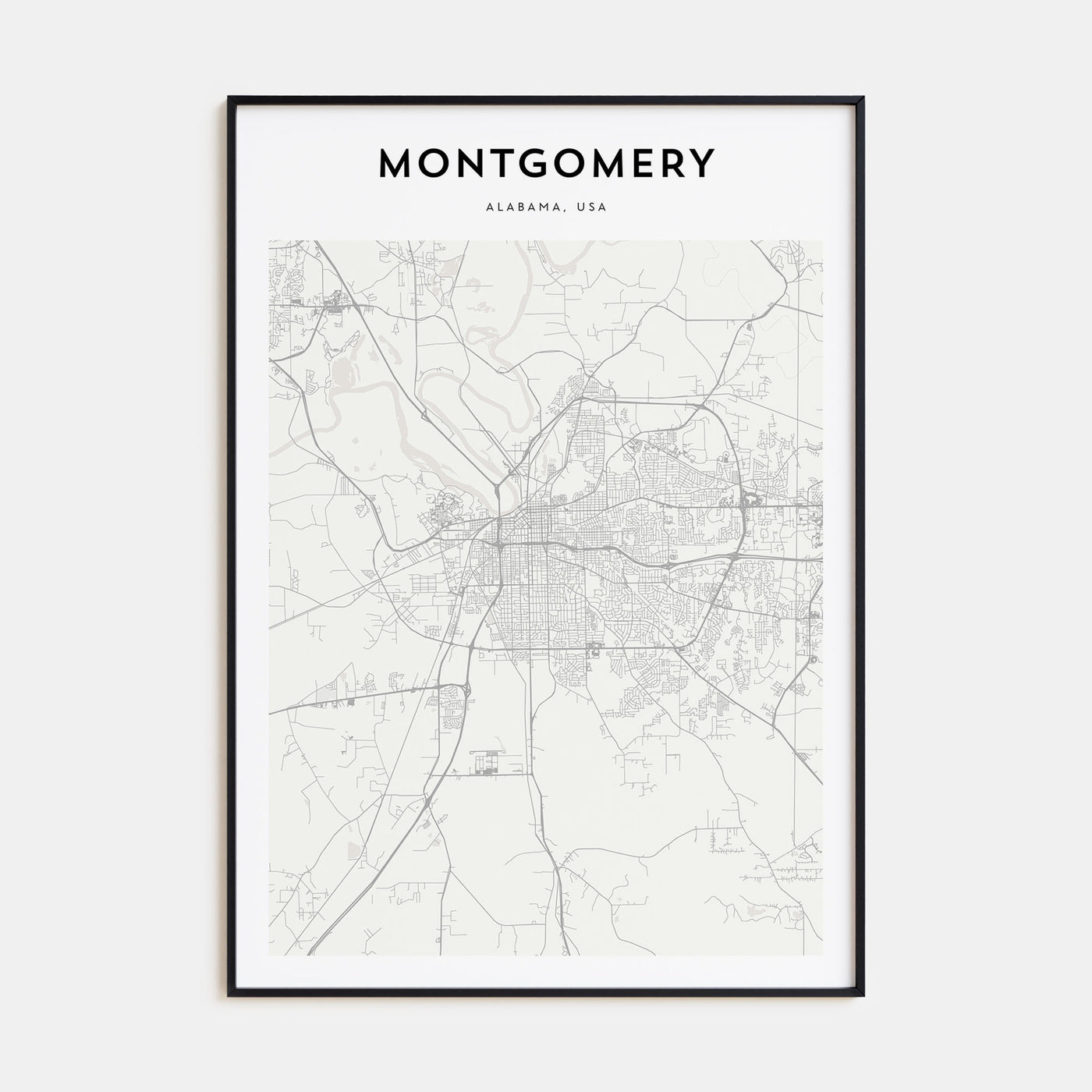 Montgomery Map Portrait Poster