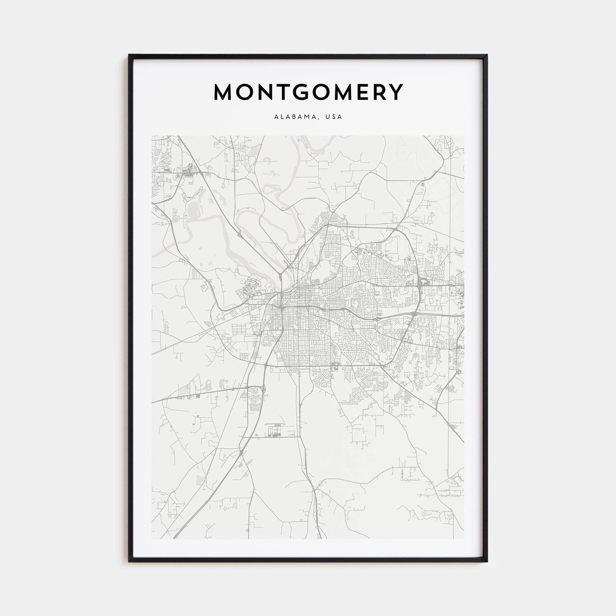Montgomery Map Portrait Poster