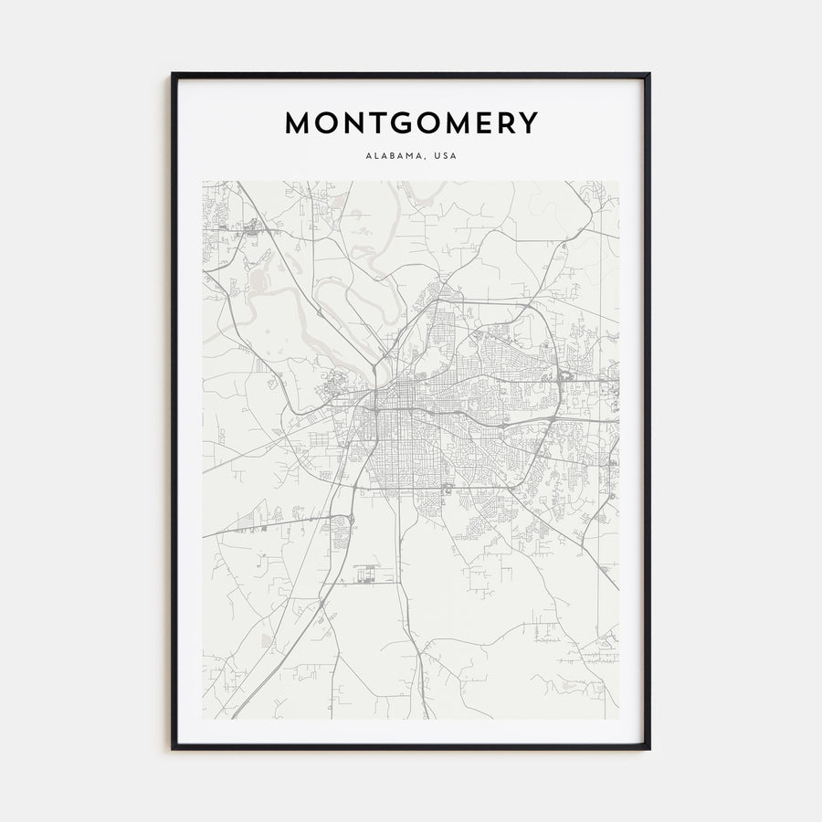 Montgomery Map Portrait Poster