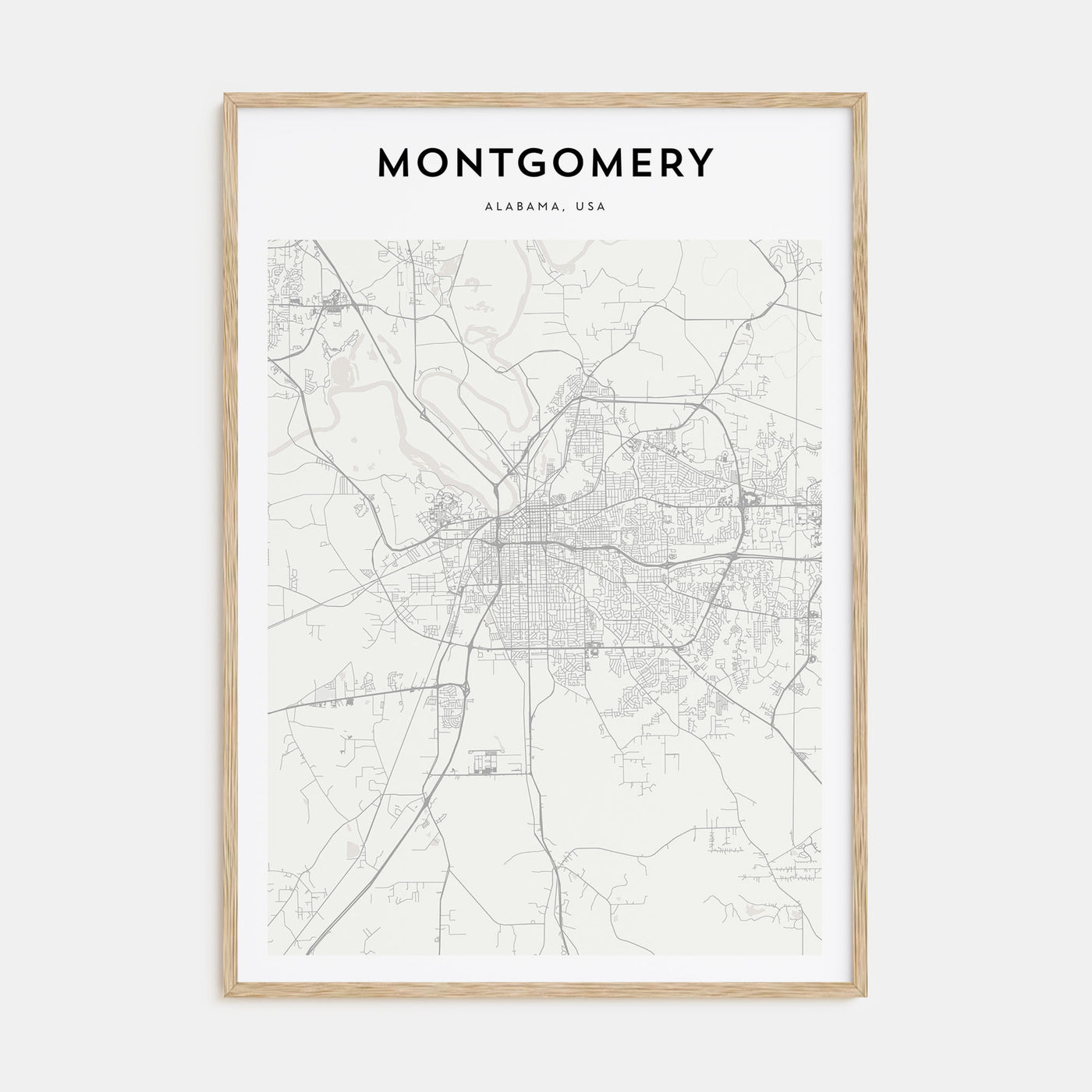 Montgomery Map Portrait Poster