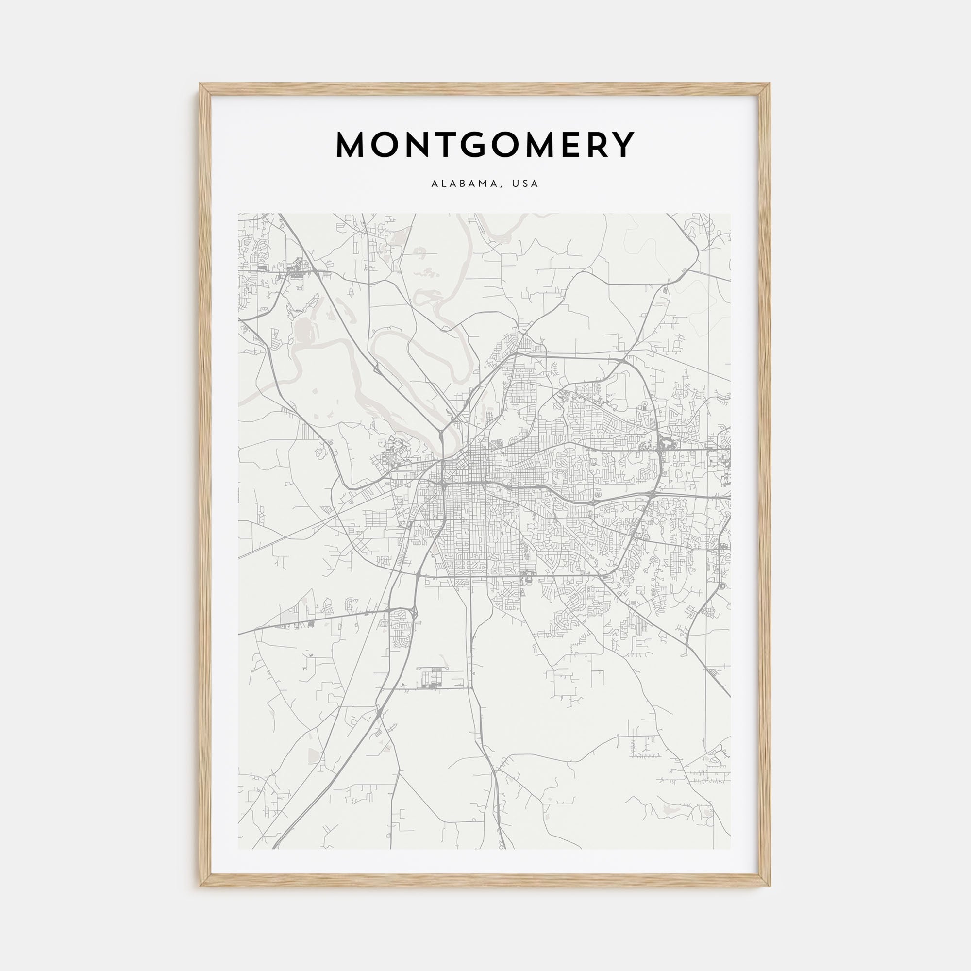 Montgomery Map Portrait Poster