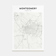 Montgomery Map Portrait Poster