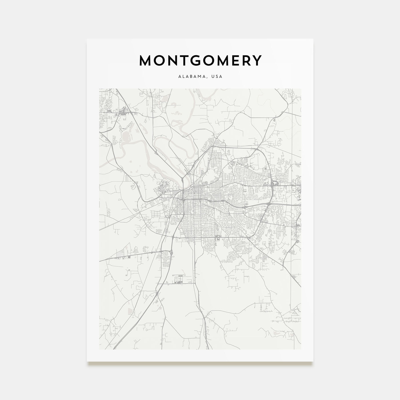 Montgomery Map Portrait Poster