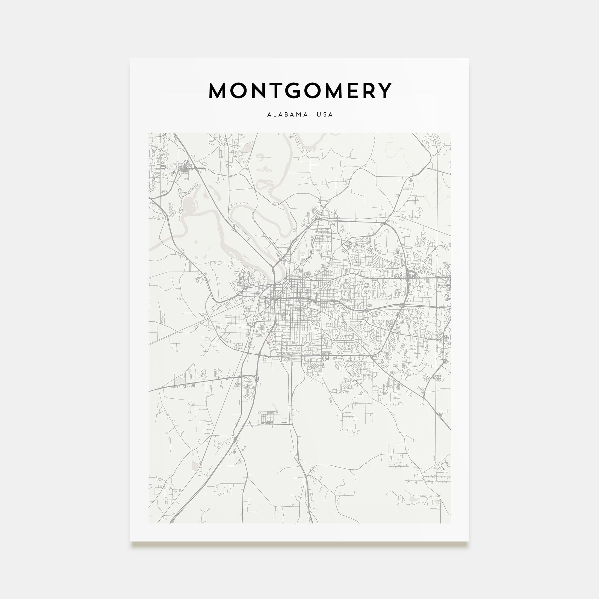 Montgomery Map Portrait Poster