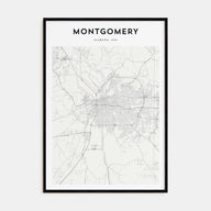 Montgomery Map Portrait Poster