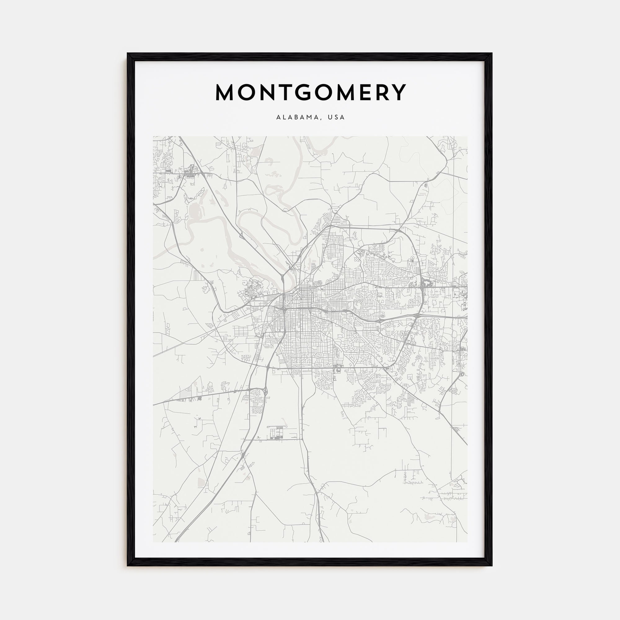 Montgomery Map Portrait Poster
