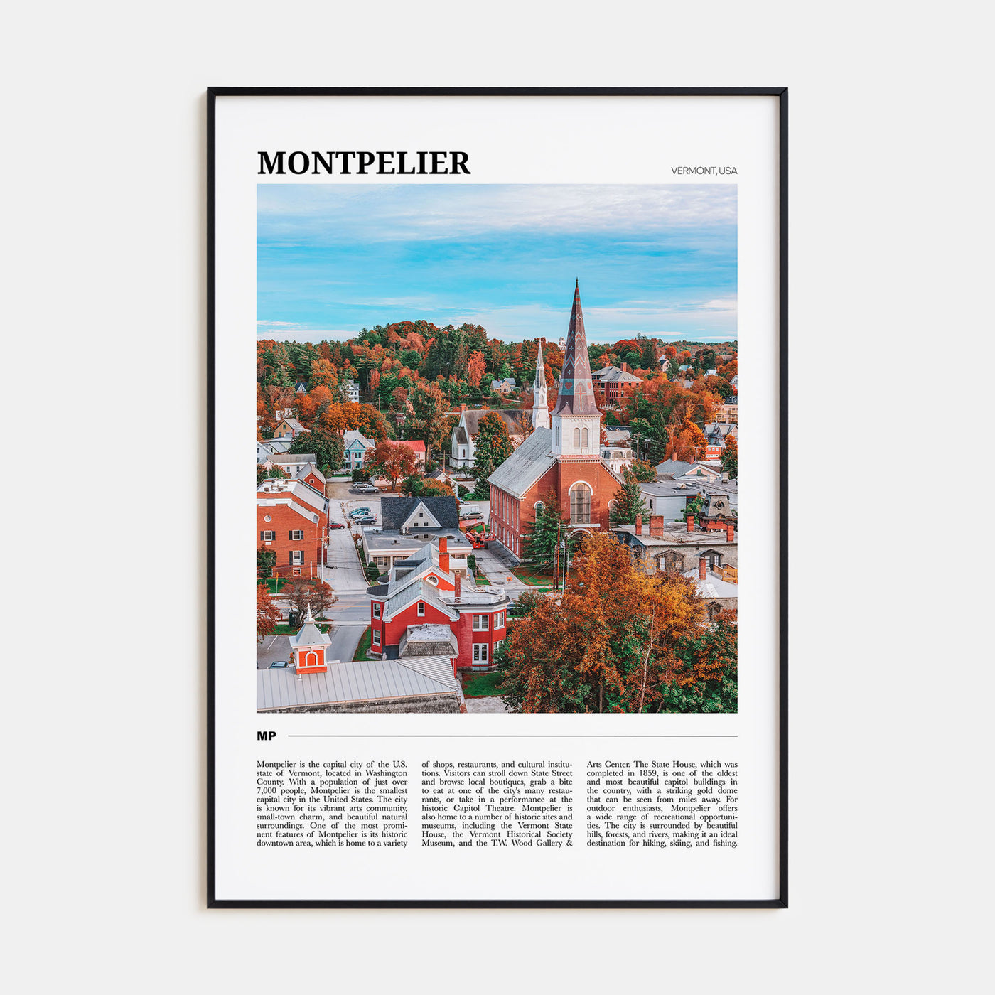 Montpelier Travel Color Poster
