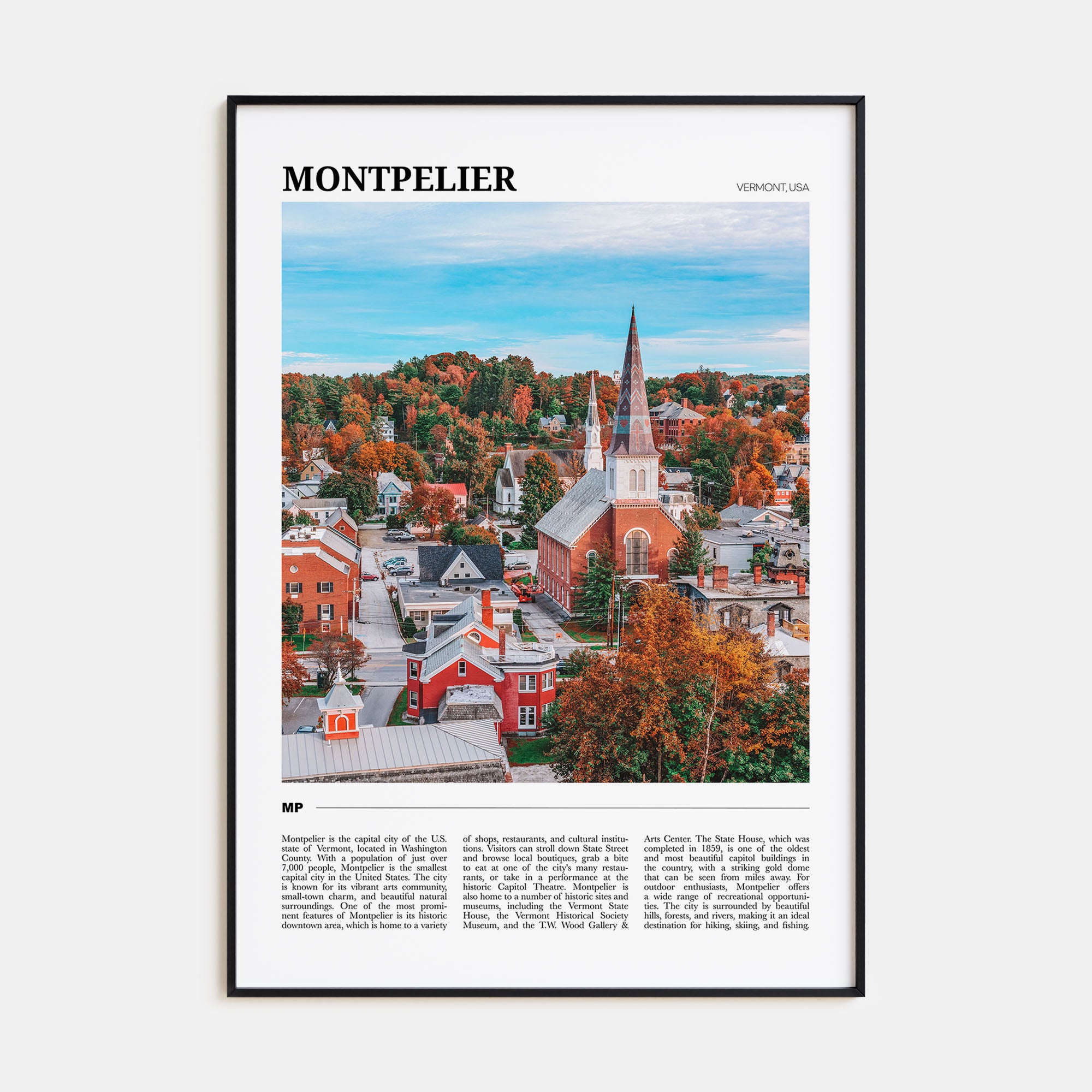Montpelier Travel Color Poster