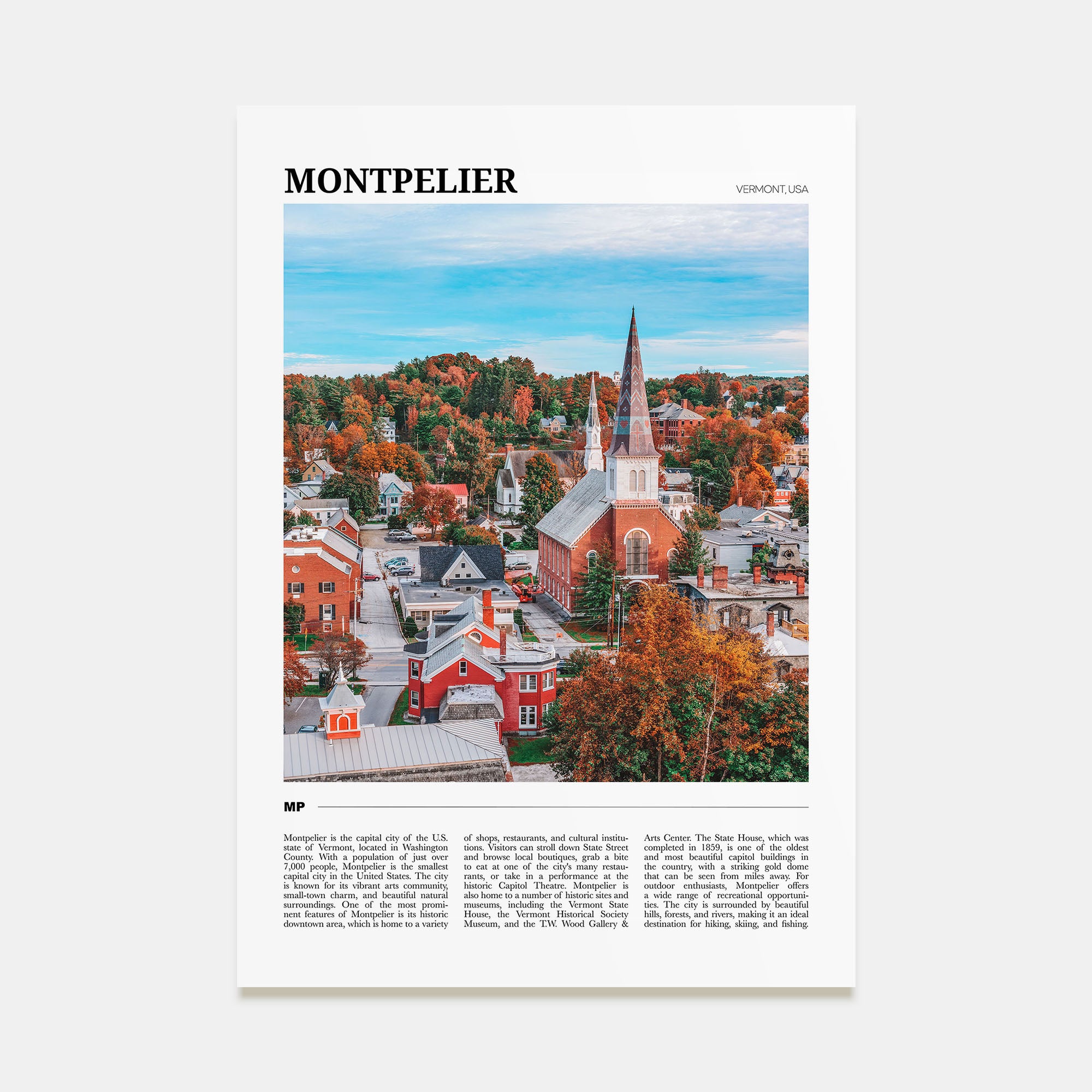 Montpelier Travel Color Poster