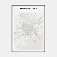 Montpellier Map Portrait Poster