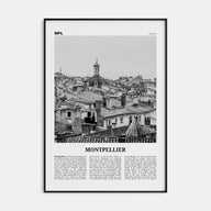 Montpellier Travel B&W Poster