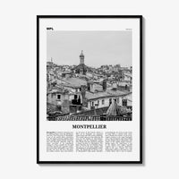 Montpellier Print Black and White, Montpellier Wall Art, Montpellier Poster, Montpellier Photo, France, Montpelhièr, Hérault