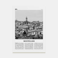 Montpellier Travel B&W Poster