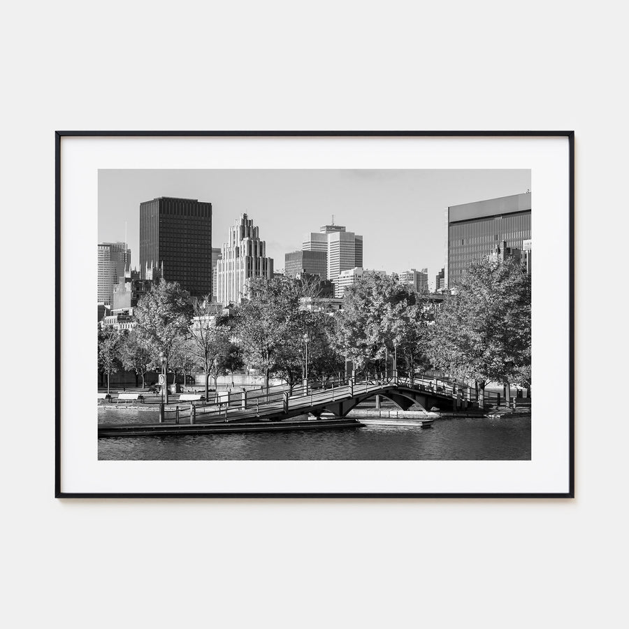 Montreal Landscape B&W Poster
