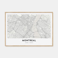 Montreal Map Landscape Poster