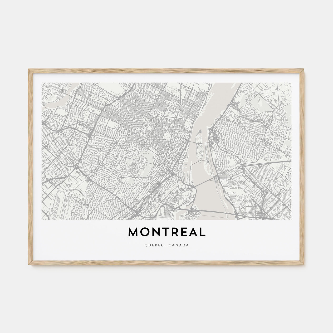 Montreal Map Landscape Poster