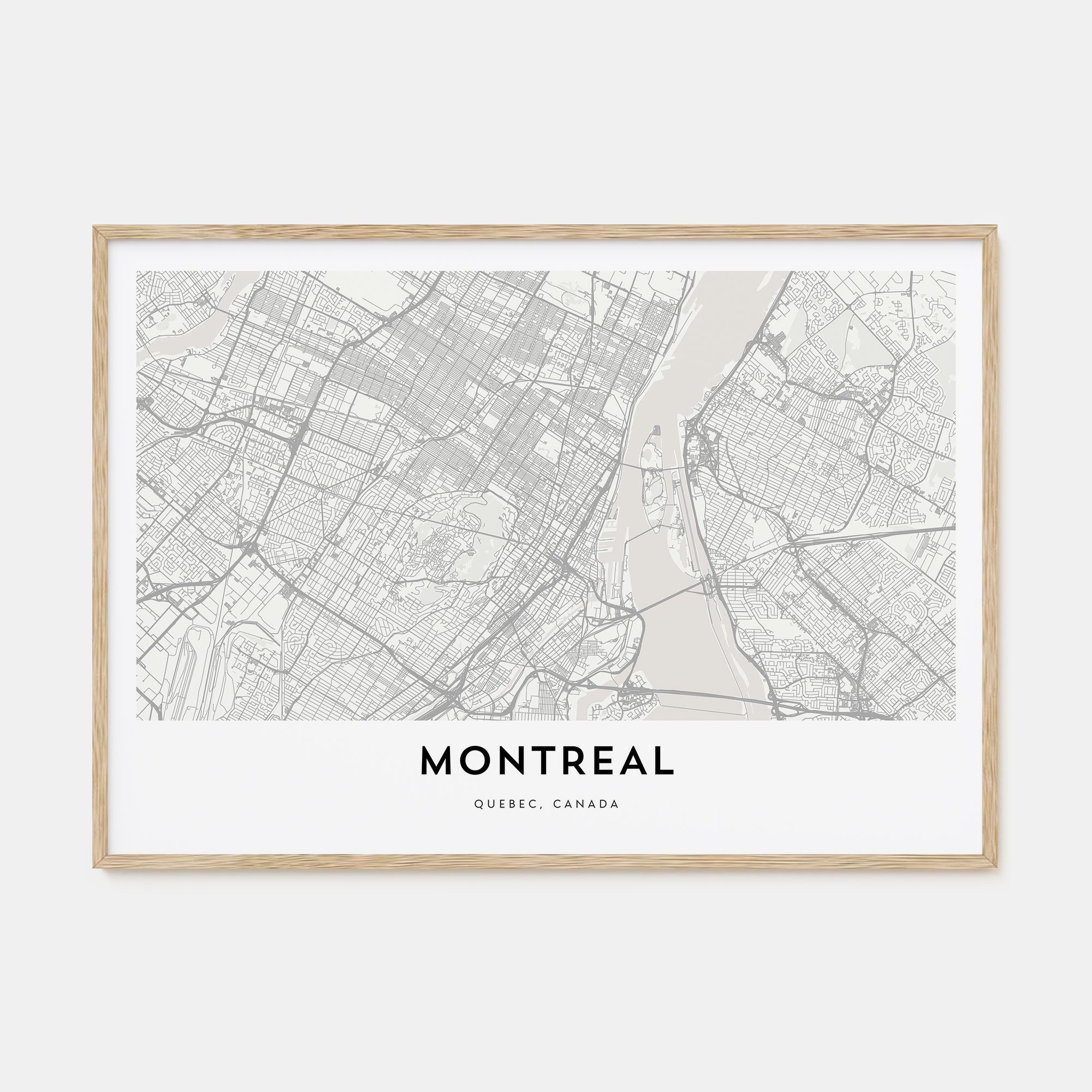 Montreal Map Landscape Poster