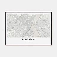 Montreal Map Landscape Poster