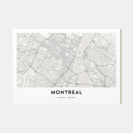 Montreal Map Landscape Poster