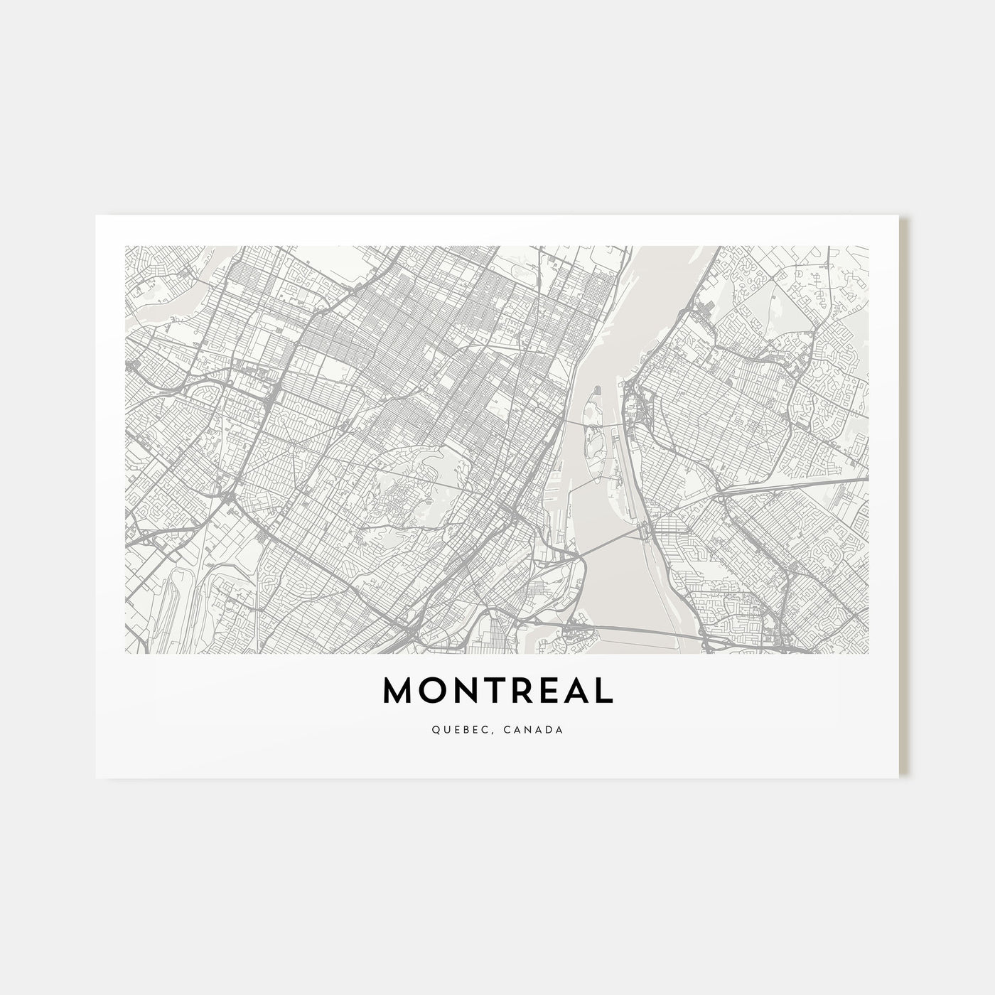 Montreal Map Landscape Poster