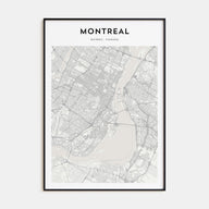 Montreal Map Portrait Poster
