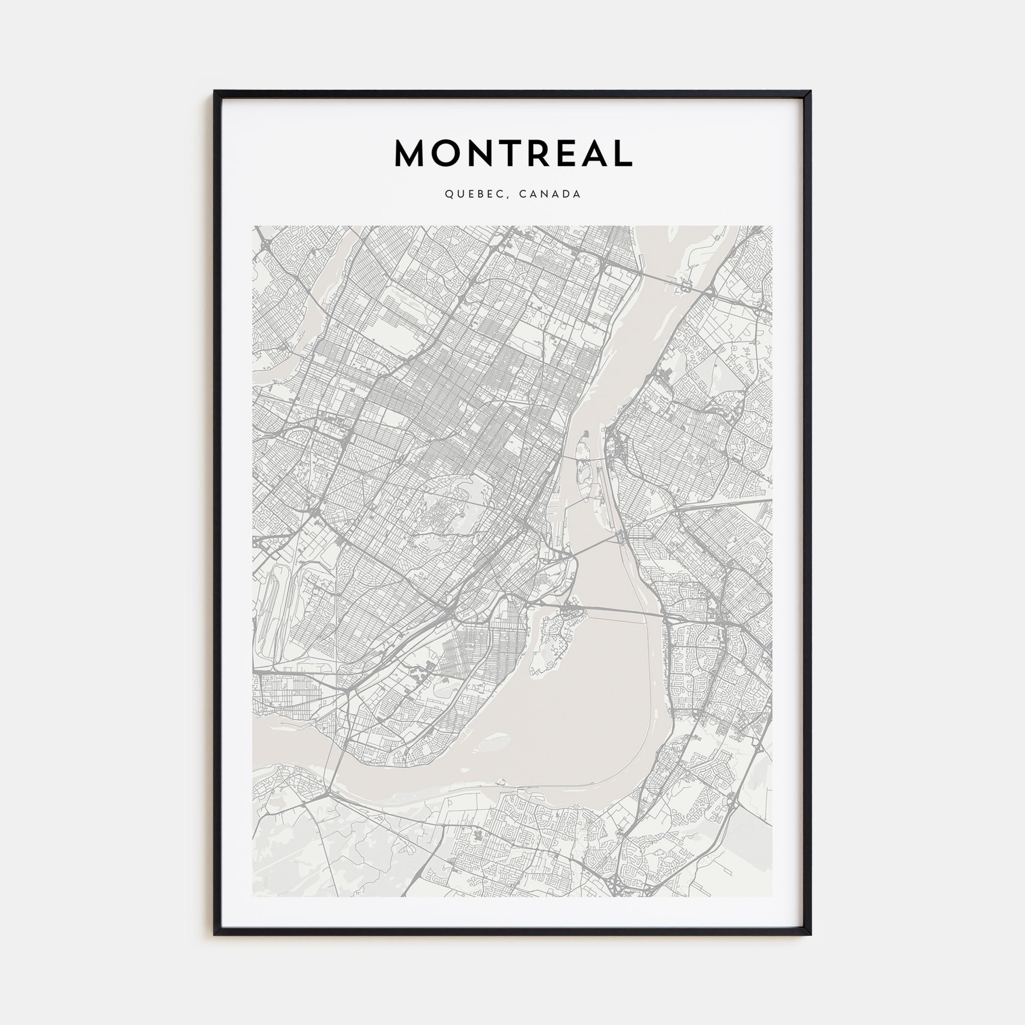 Montreal Map Portrait Poster